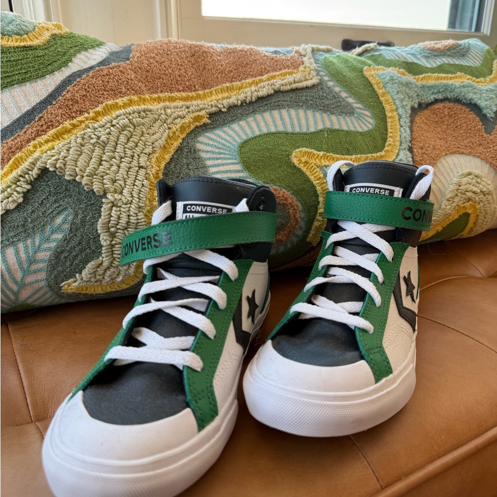 Converse Kids Green, Black & White High-Top Sneakers
